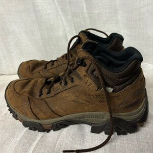 Merrell Hommes Moab Brown Dark Earth Dry Hiking Rugged Outdoor Design Boots SZ 8